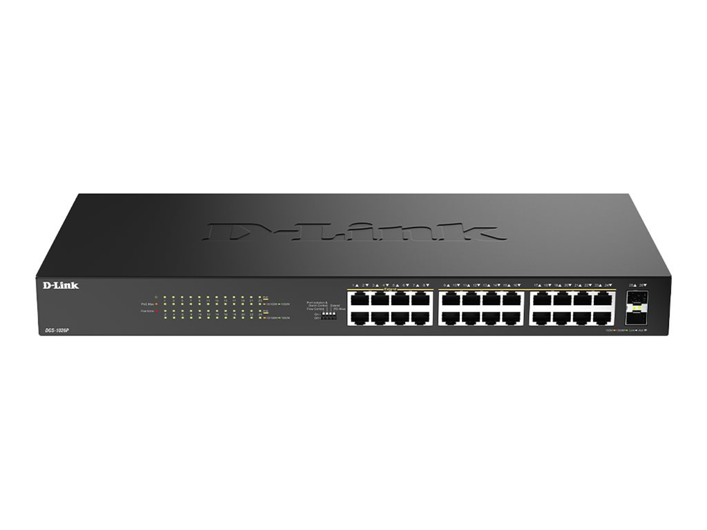 D-Link DGS 1026P - switch - 24 ports - unmanaged - rack-mountable