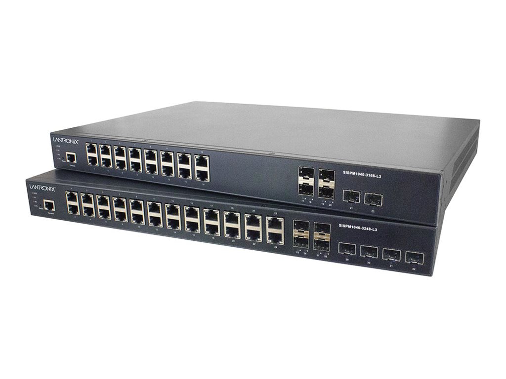 Lantronix SISPM1040-3000-L3 Series - switch - hardened - 22 ports - managed - TAA Compliant