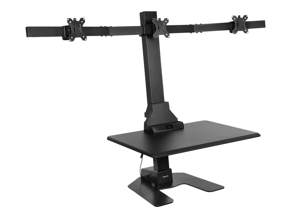 Mount-It! Sit Stand Workstation Standing Desk Converter - Thumbnail 4