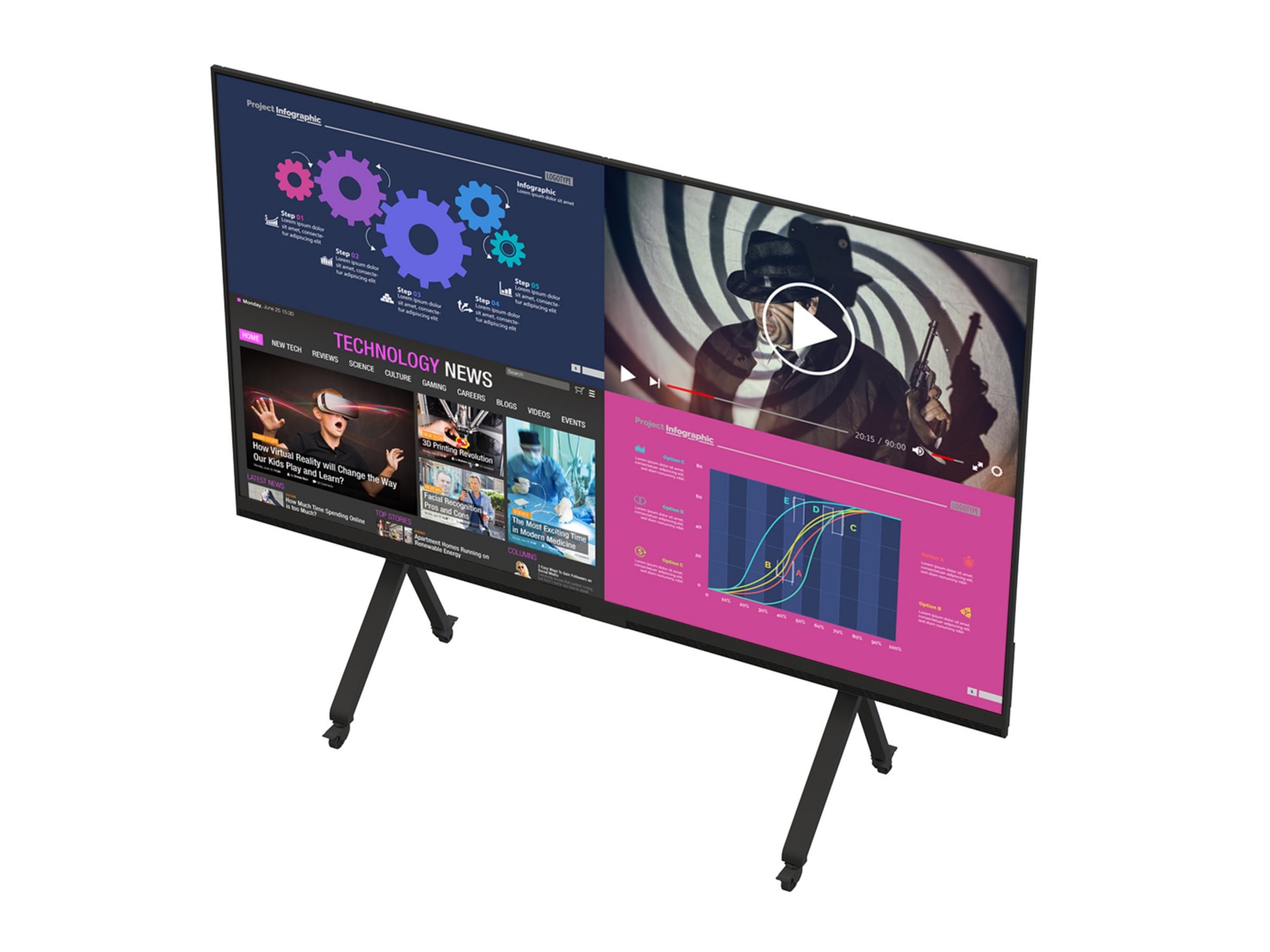 Planar URL122-MFT UltraRes L Series - 122" LED-backlit LCD display - MicroL