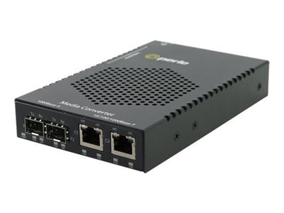 Perle S-1110DHP-DSFP-XT - fiber media converter - 10Mb LAN, 100Mb LAN, 1GbE