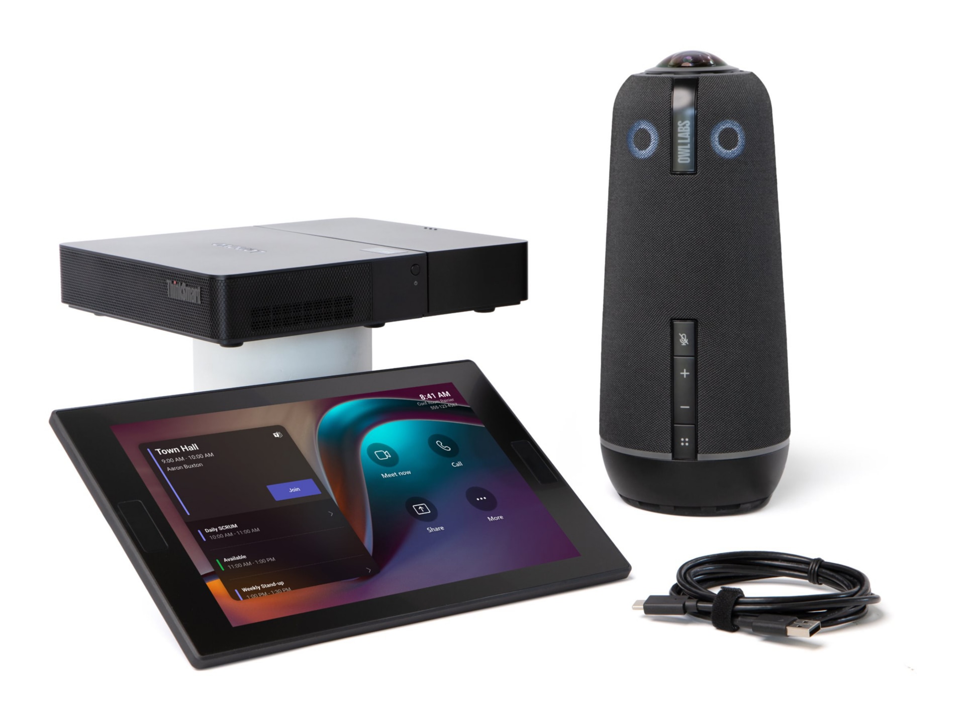 Owl Labs Meeting Owl 4+ with Lenovo ThinkSmart Core & IP Controller - Teams
