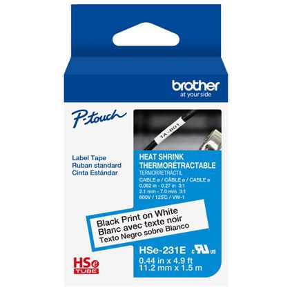 Brother HSE231EG - Heat Shrink Tube - Black/White