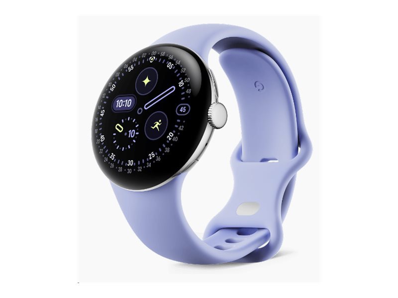 Google Pixel Watch 4 - polished silver aluminum - smart watch with active b