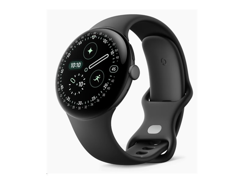 Google Pixel Watch 4 - matte black aluminum - smart watch with active band