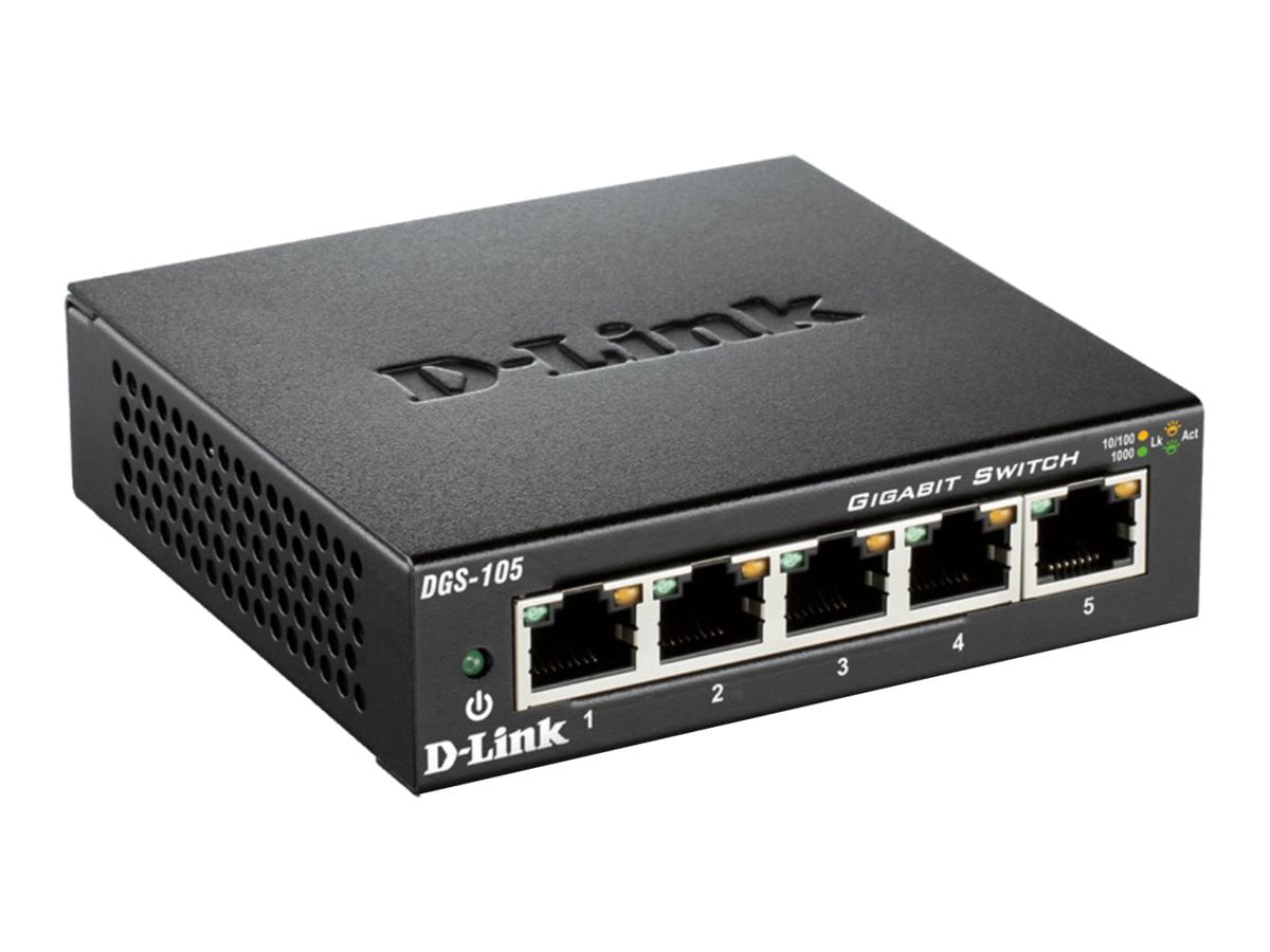 Switch réseau ethernet Gigabit D-Link DGS-105/E - 5 ports (Métal) à prix bas