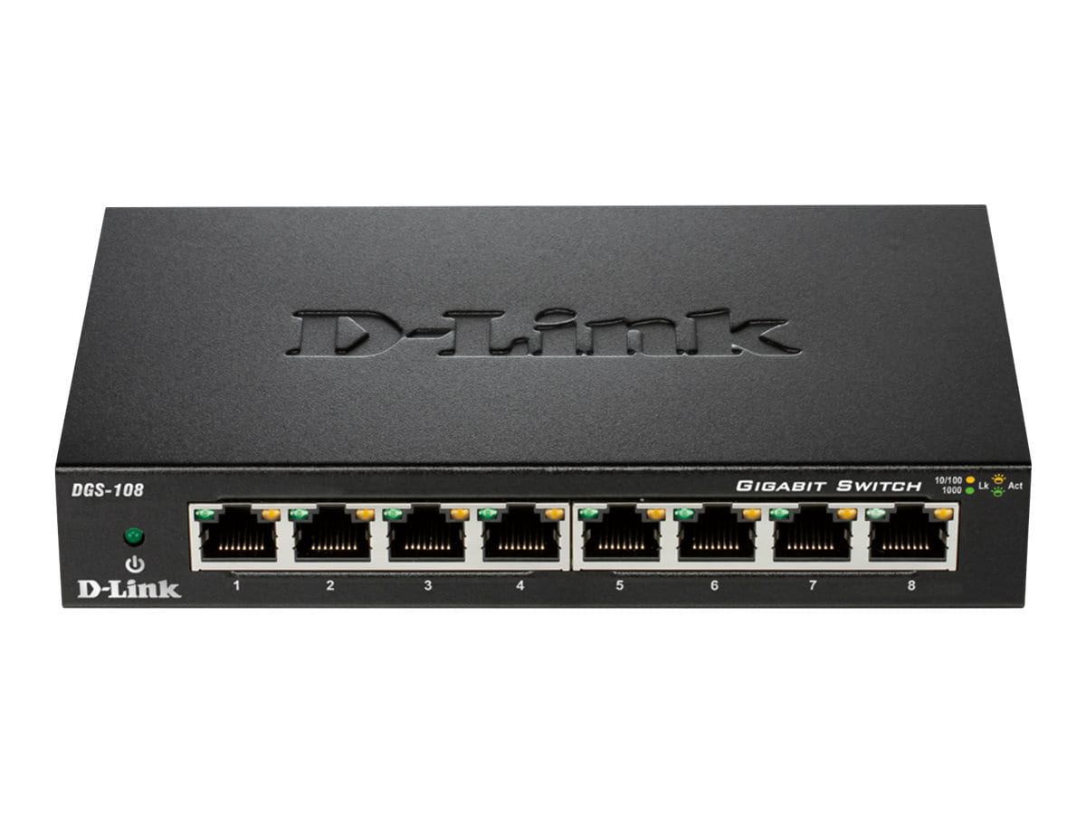 8-Port Gigabit Ethernet PoE Switch with Metal Casing, Desktop or Wall Mount