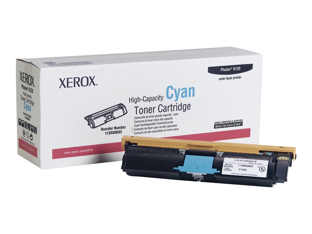 Xerox Phaser 6120 - High Capacity - cyan - original - toner cartridge