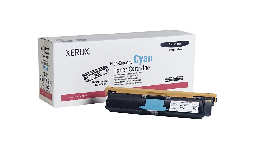 Xerox Phaser 6120 - High Capacity - cyan - original - toner cartridge