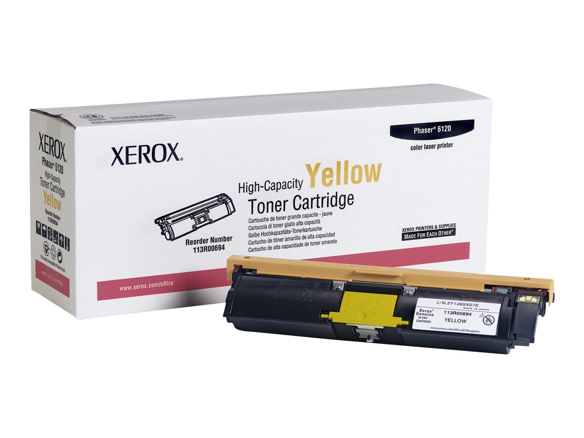 Xerox Phaser 6120 - High Capacity - yellow - original - toner cartridge