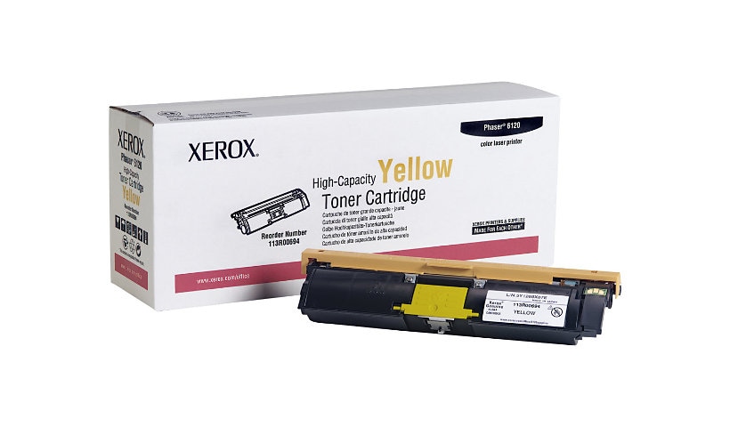 Xerox Phaser 6120 - High Capacity - yellow - original - toner cartridge