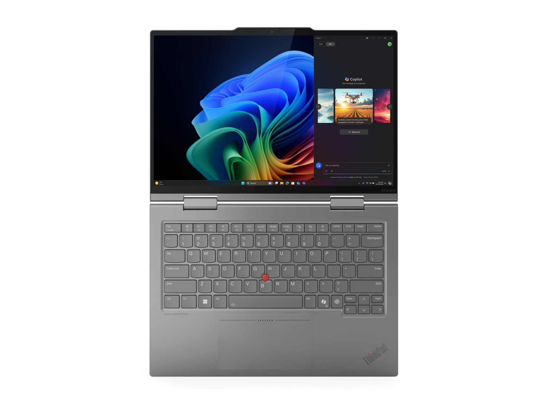 Lenovo ThinkPad X1 2-in-1 Gen 10 Aura Edition - Copilot+ PC - 14" - Intel Core Ultra 7 - 268V - Intel Evo vPro