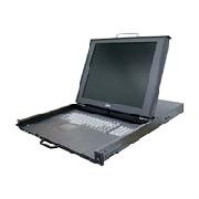 AMCONN 1U Rackmount LCD 17" Console with 8 Port KVM - KVM console - TFT - 1
