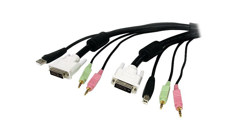 StarTech.com 10 ft. 4-in-1 USB DVI KVM Switch Cable Audio