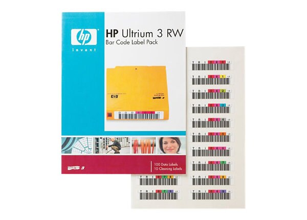 HPE Ultrium 3 RW Bar Code Label Pack - barcode labels
