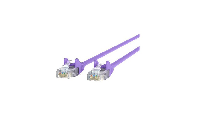 Belkin Cat6 7ft Purple Ethernet Patch Cable, UTP, 24 AWG, Snagless, Molded, RJ45, M/M, 7'