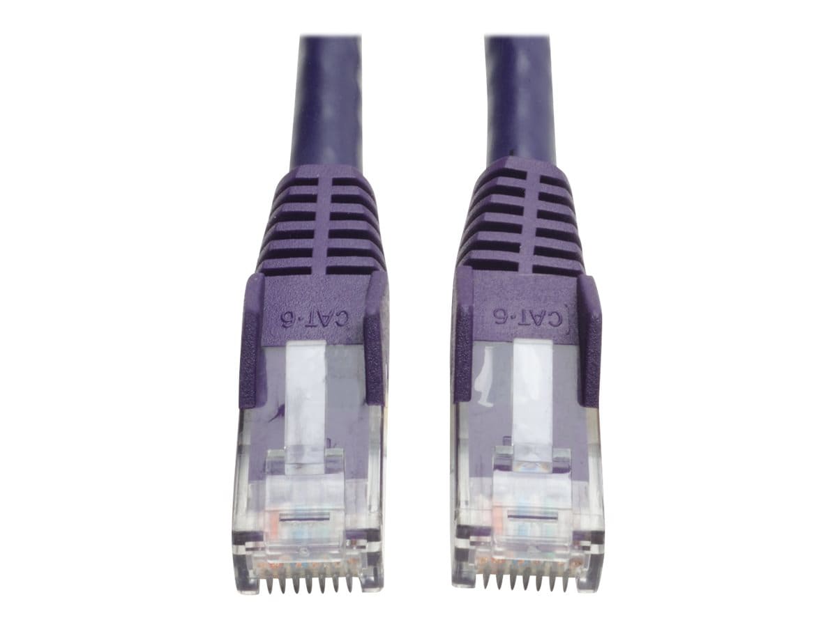 Eaton Tripp Lite Series Cat6 Gigabit Snagless Molded (UTP) Ethernet Cable (RJ45 M/M), PoE, Purple, 14 ft. (4.27 m) -