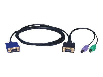 Tripp Lite 15ft PS/2 Cable Kit for B004-008 KVM Switch 3-in-1 Kit 15' - keyboard / video / mouse (KVM) cable - 15 ft