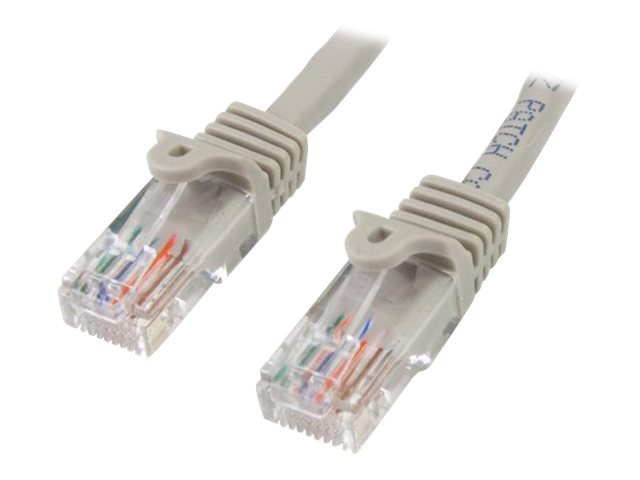 StarTech.com Cat5e Ethernet Cable - 1 ft - Gray- Patch Cable - Snagless Cat