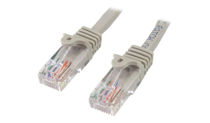 StarTech.com Cat5e Ethernet Cable - 1 ft - Gray- Patch Cable - Snagless Cat