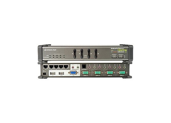 IOGEAR MiniView Symphony Multi-function GCS1774 - KVM / audio / USB switch - 4 ports