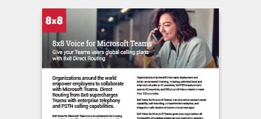8x8 Voice for Microsoft Teams Flyer
