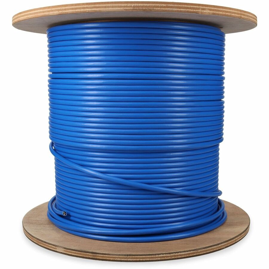 AddOn 500ft Non-Terminated Blue CAT 6A Shielded Plenum-Rated Bulk Cable
