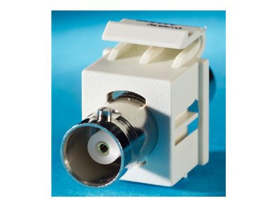 Ortronics modular insert - 180° exit, 50 ohm, female/female