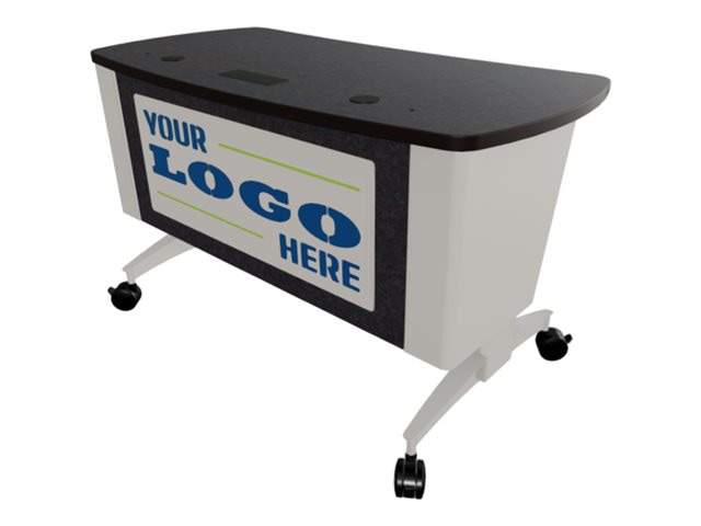 Spectrum Pivot Premier - sit/standing workstation - rectangular with rounde