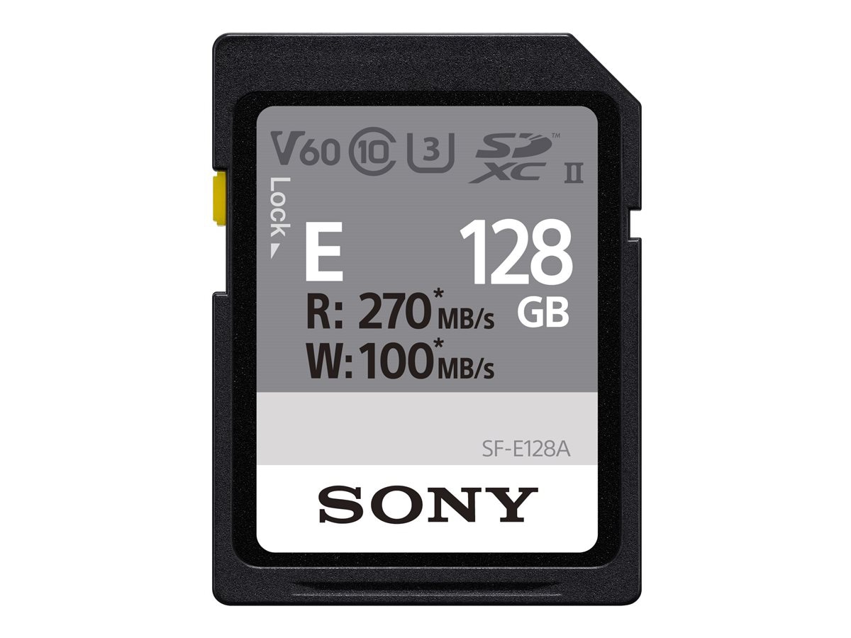 Sony E Series SF-E128A - flash memory card - 128 GB - SDXC UHS-II