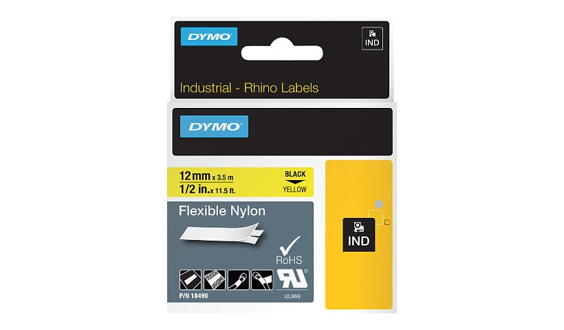 DYMO - flexible tape - 1 cassette(s) - Roll (1.2 cm x 3.5 m)