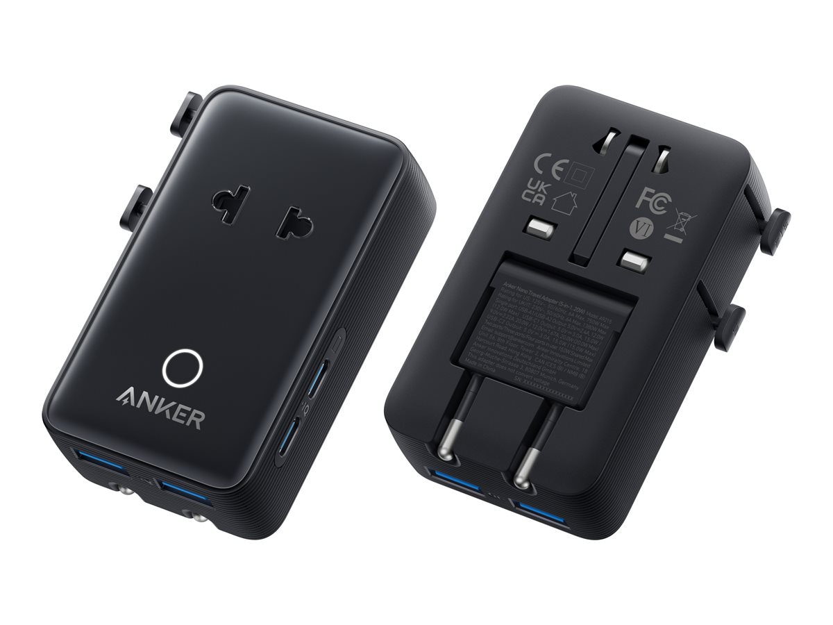 Anker Nano power adapter - 5-in-1 - AC connector, 24 pin USB-C, USB Type A