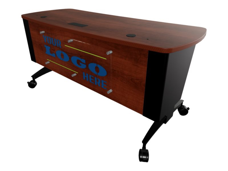 Spectrum Pivot Premier - sit/standing workstation - rectangular with rounde