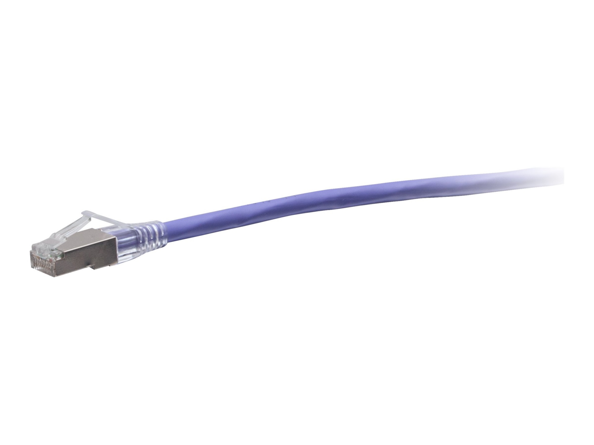 C2G 75ft Cat6a Snagless Shielded Ethernet Cable - TAA Compliant F-Series - Purple - patch cable - TAA Compliant - 22.86