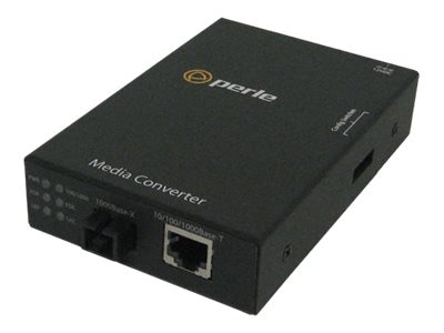 Perle S-1110-S1SC10D-XT - fiber media converter - 10Mb LAN, 100Mb LAN, 1GbE