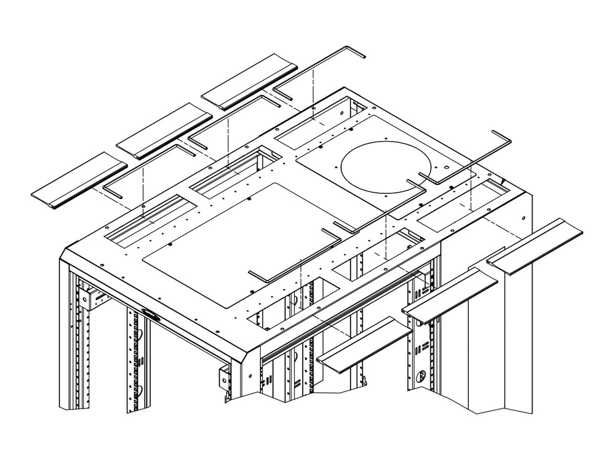 Great Lakes - rack cable entry panel with brush