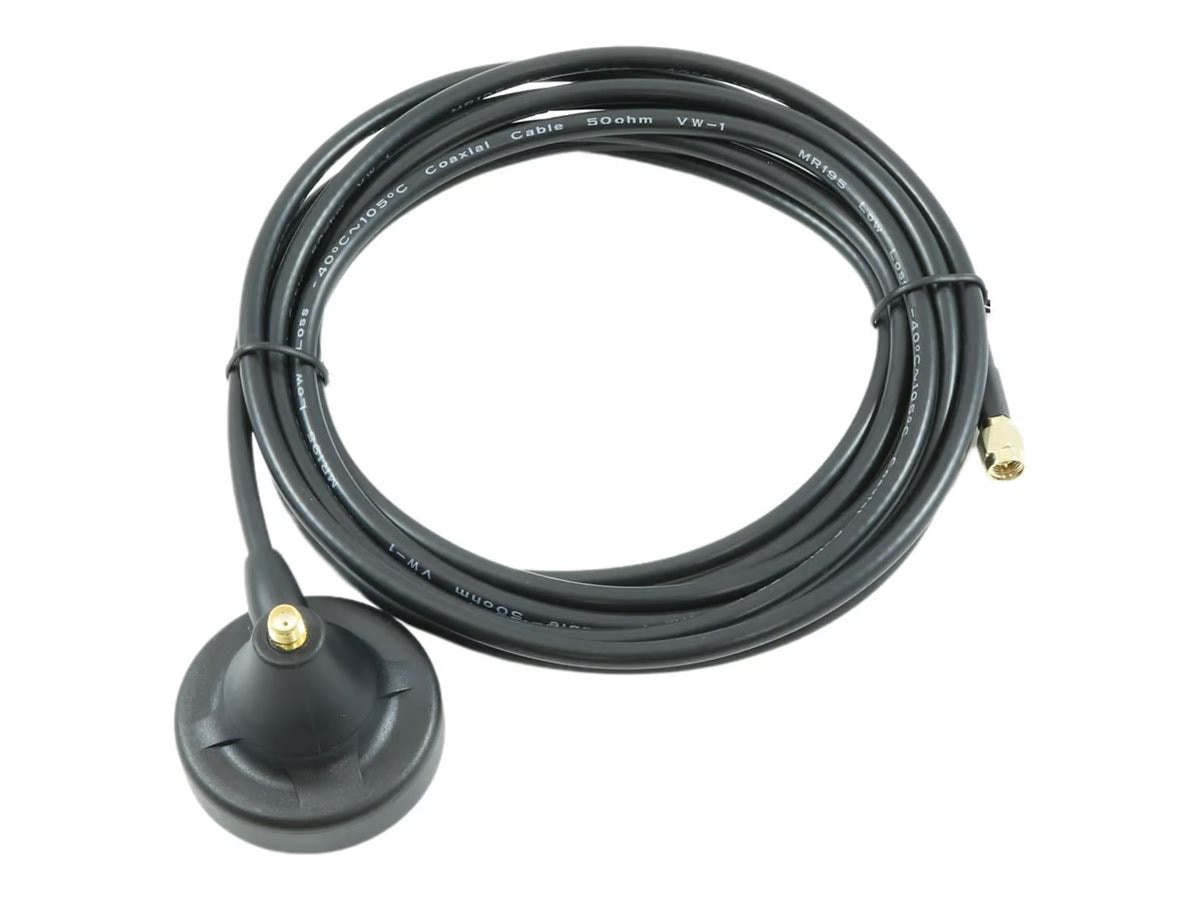 Perle antenna magnetic base - with 3 m cable, SMA female - SMA male