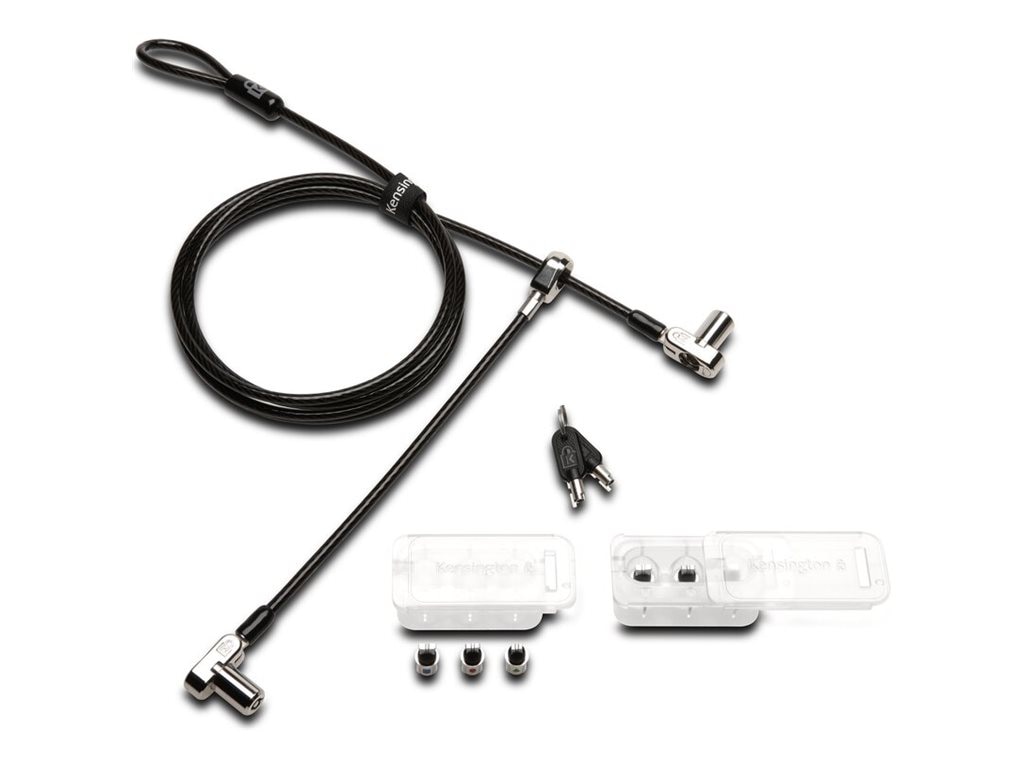 Kensington Universal - security cable lock - with twin lockheads, custom ke