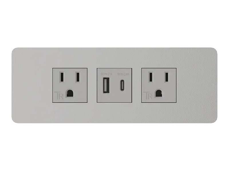Spectrum - power socket-outlet - module - 2 power sockets, 1 USB socket, 1