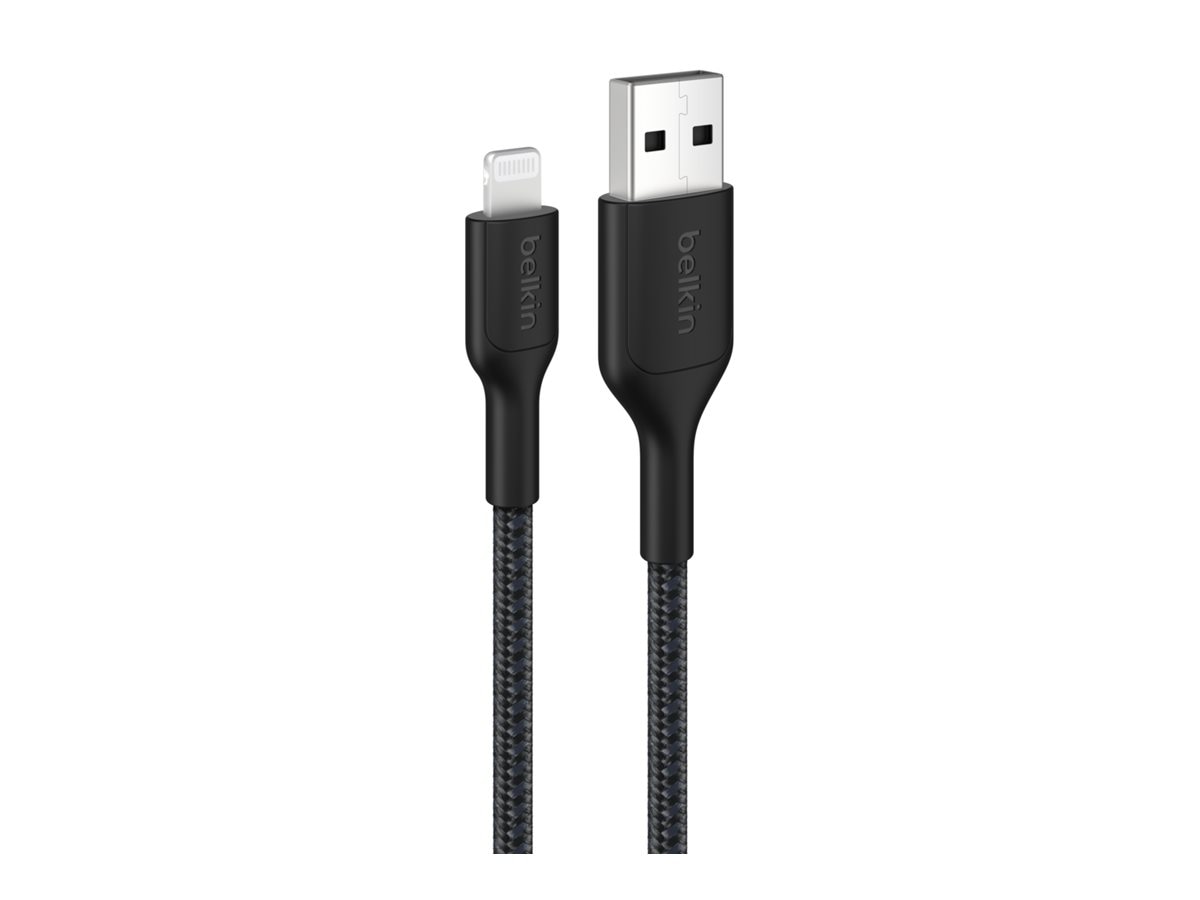 Belkin Braided USB-A to Lightning Connector Cable - M/M - 3.3ft/1m - Black