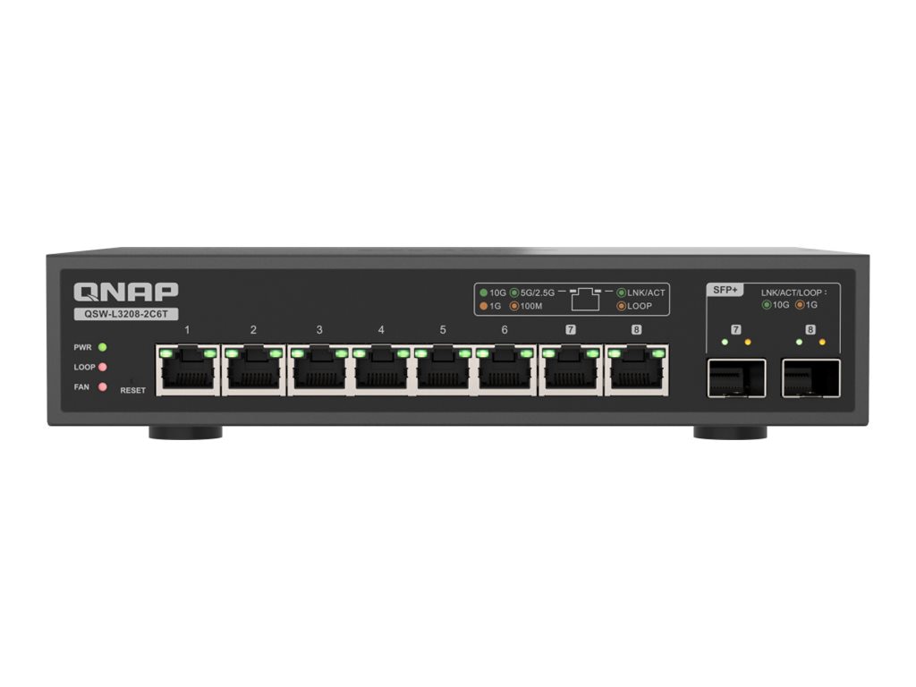 QNAP QSW-L3208-2C6T - switch - 8 ports - managed