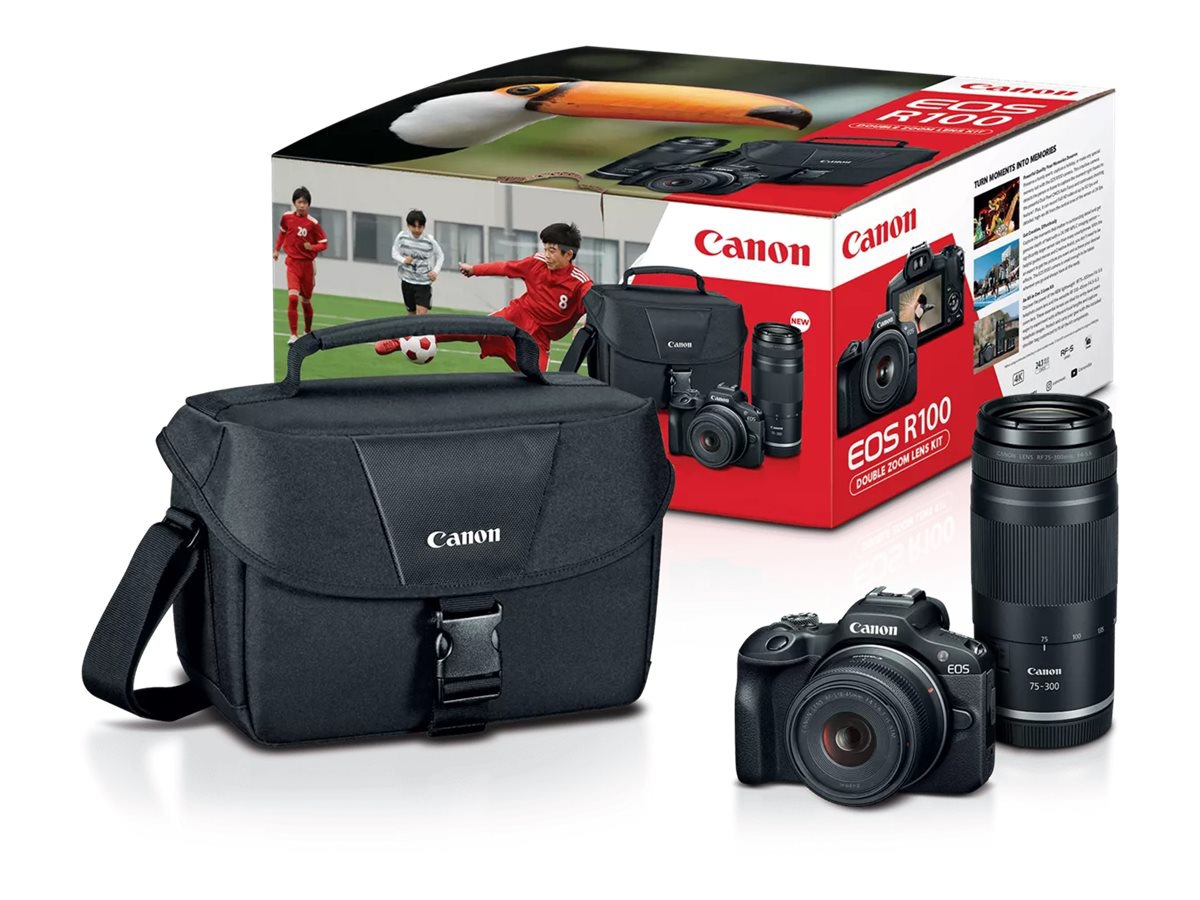 Canon EOS R100 - Twin Kit - digital camera RF-S 18-45mm F4.5-6.3 IS STM len