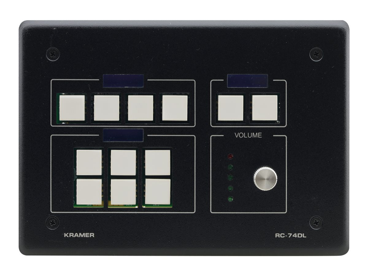 Kramer RC-74DL 12-button Ethernet and KNET Control Keypad with Knob and Dis