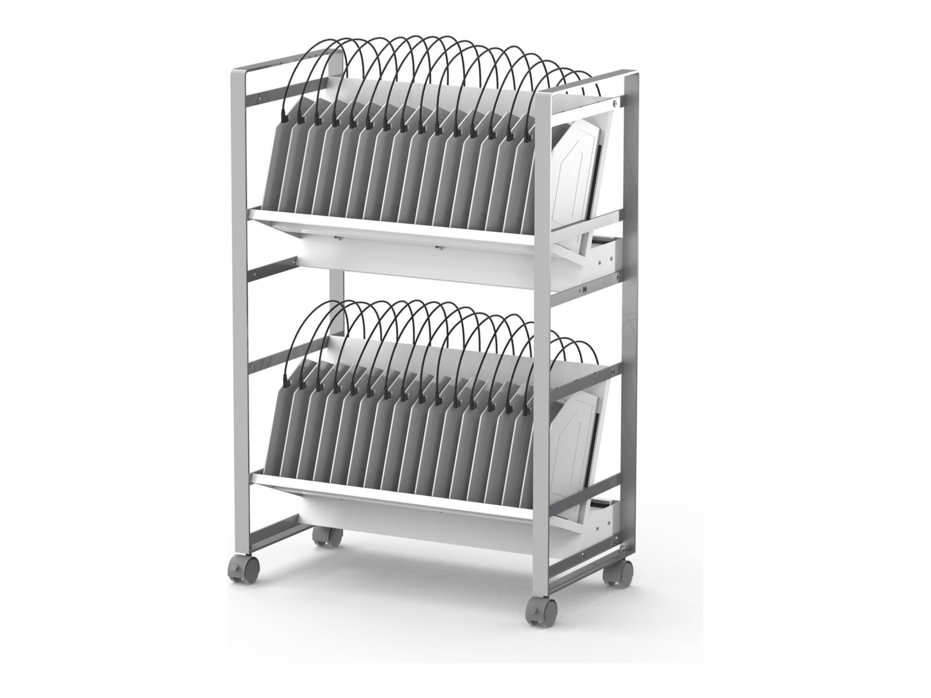 Luxor cart - open - for 32 notebooks / Chromebooks / tablets - USB-C