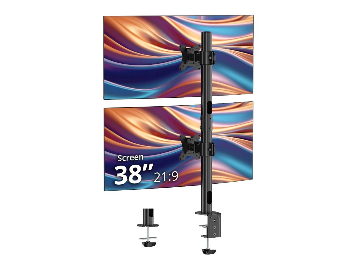 SIIG mounting kit - heavy-duty - for 2 LCD displays / curved LCD display -