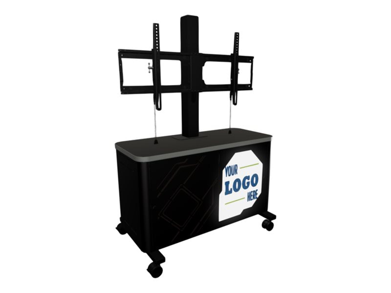 Spectrum Console Gaming Hub cart - black, steel mesh - TAA Compliant