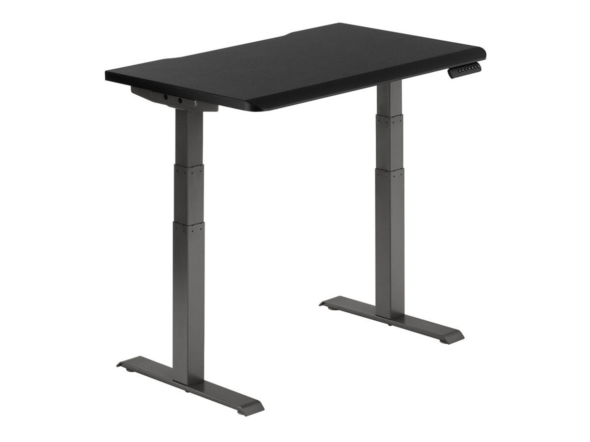 Vari ComfortEdge - sit/standing desk - rectangular with contoured side - bl