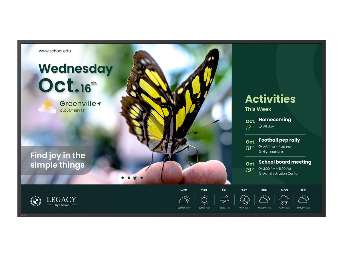 BenQ ST6504 ST04 Series - 65" LED-backlit LCD display - 4K - for digital si