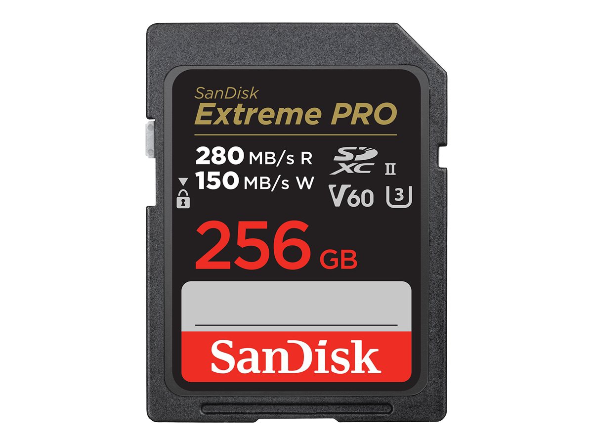 SanDisk Extreme Pro - flash memory card - 256 GB - SDXC UHS-II