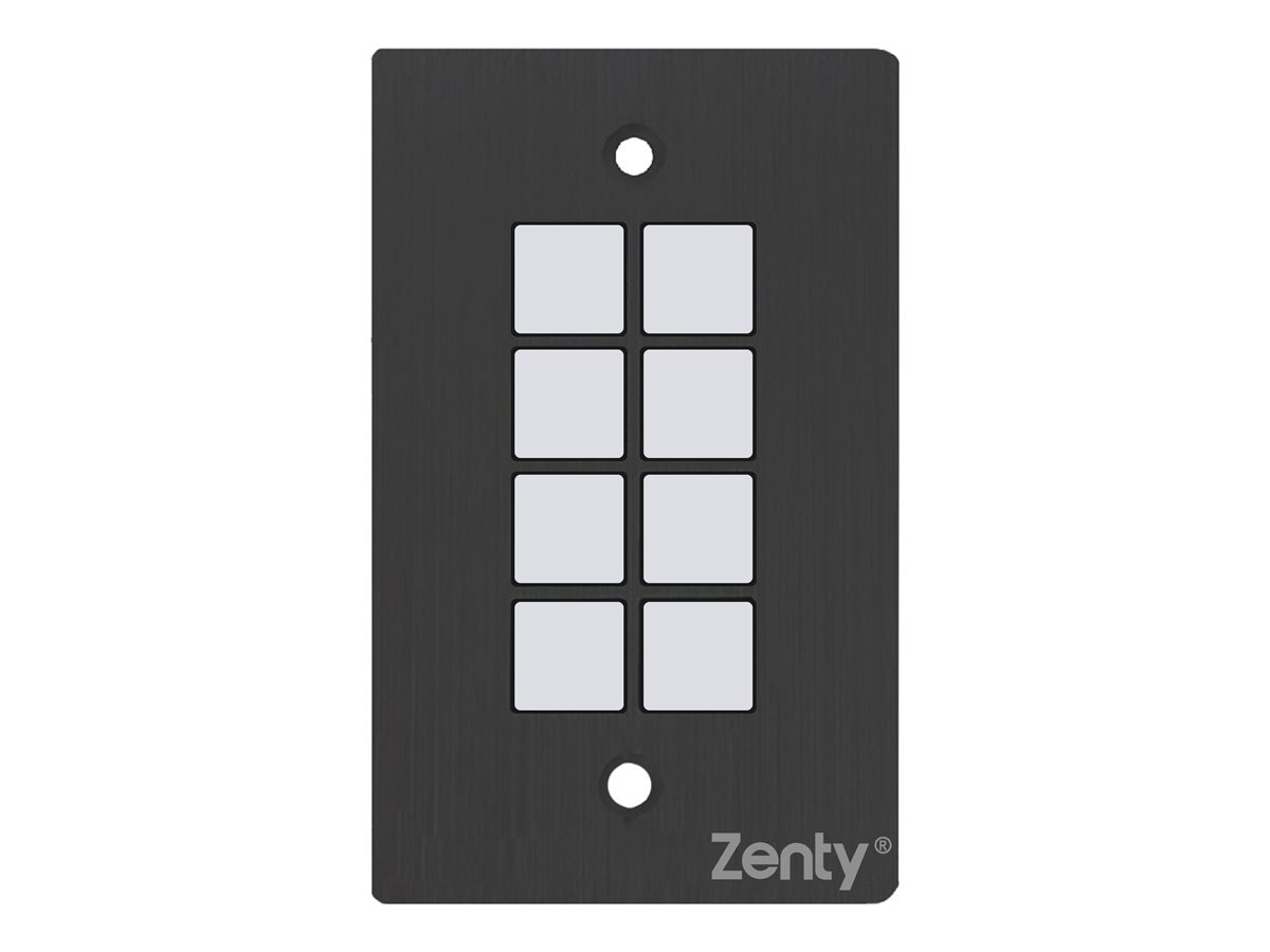 Zenty ZT-CP8B - control panel - wall plate, 8 button - black